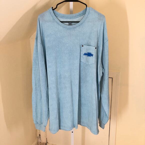 GM Official Men's NWOT Long Sleeve Blue Chevrolet Camaro Tee Size XXL - Picture 1 of 5